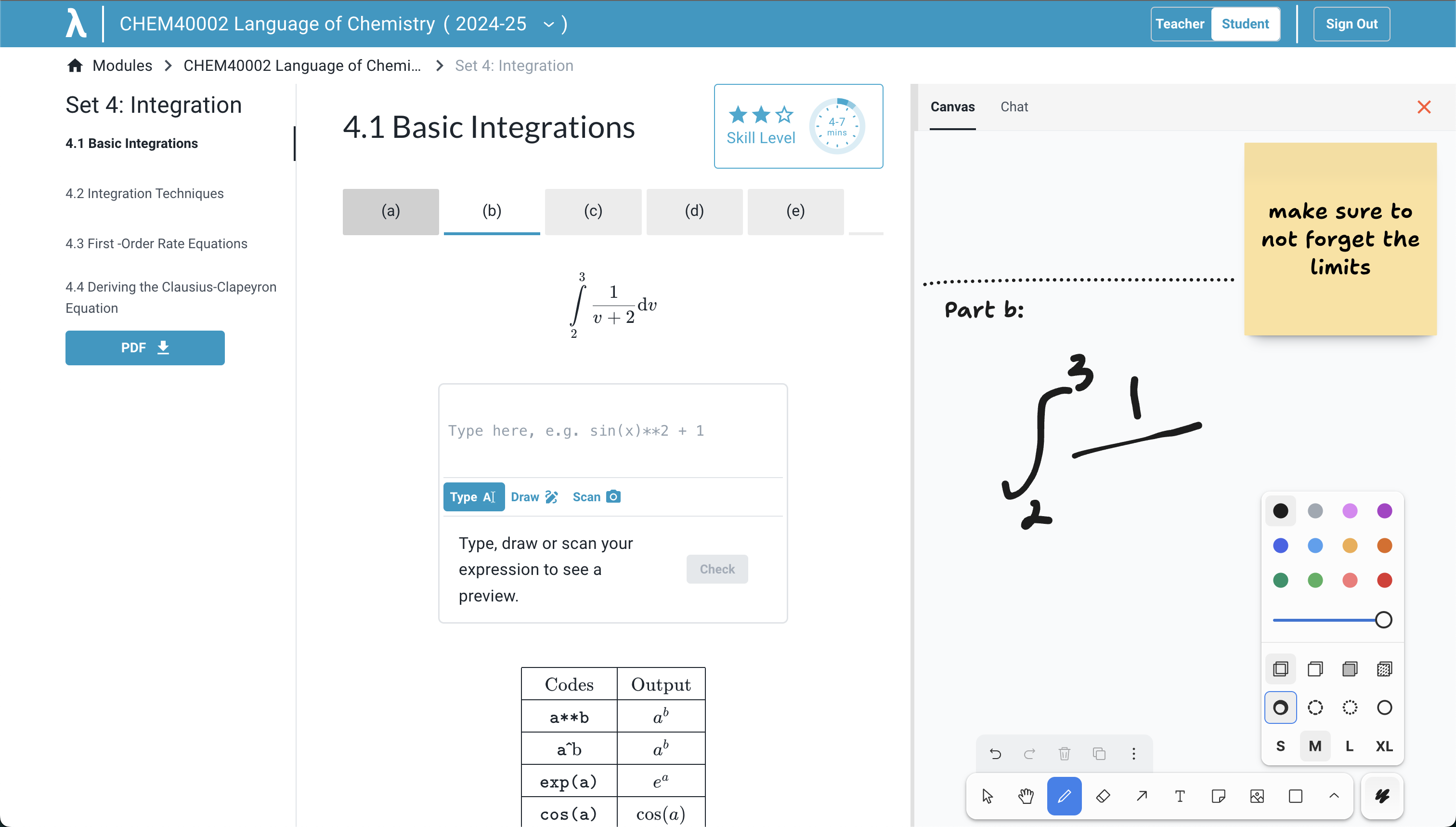 Canvas Interface