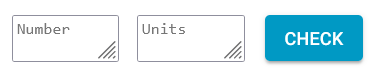 A numerical answer box, with units