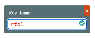 Image showing input dialog for parameter names.