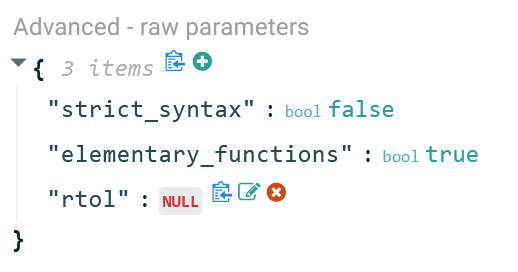 Image showing symbols that appear when hovering over the parameter value input box.